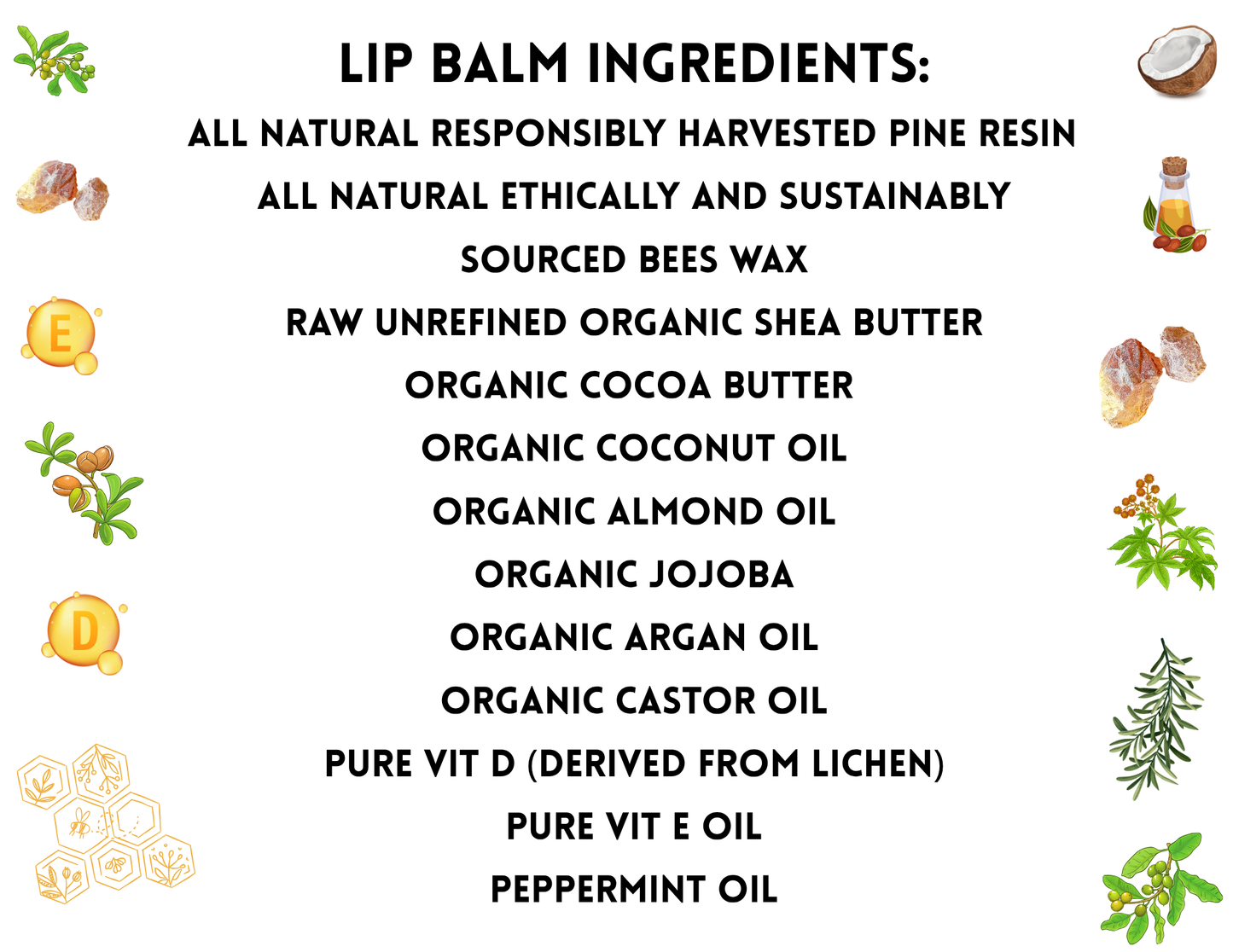 Organic, Natural, Luxurious SAP CHAP Lip Balm